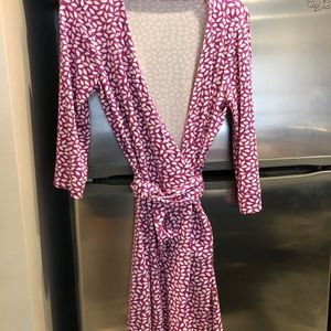 DVF wrap dress - lip print!